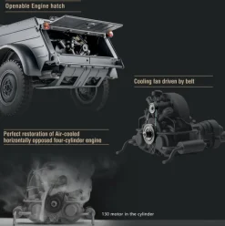 Kubelwagen Type 82 scaler 1/12 RTR - RocHobby