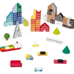 Kubix 60 Blocs et Puzzle Ville - Janod