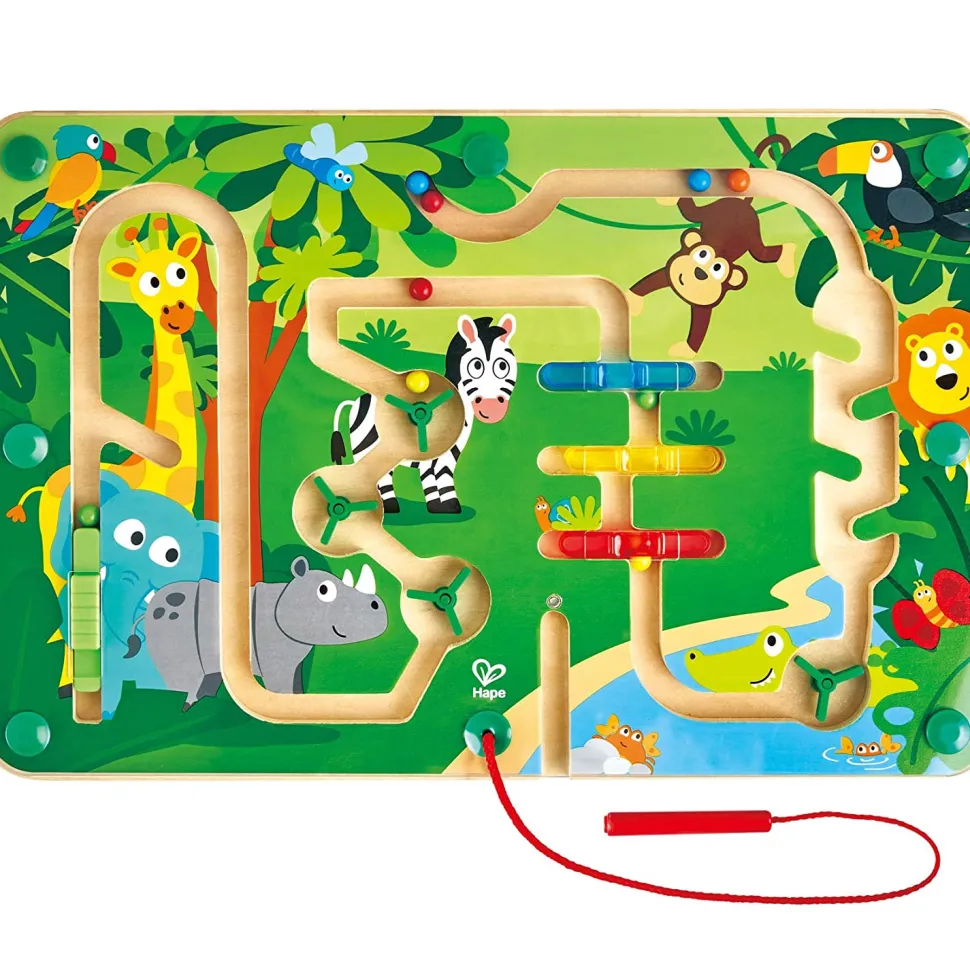 Labyrinthe magnétique en bois : Jungle - Hape