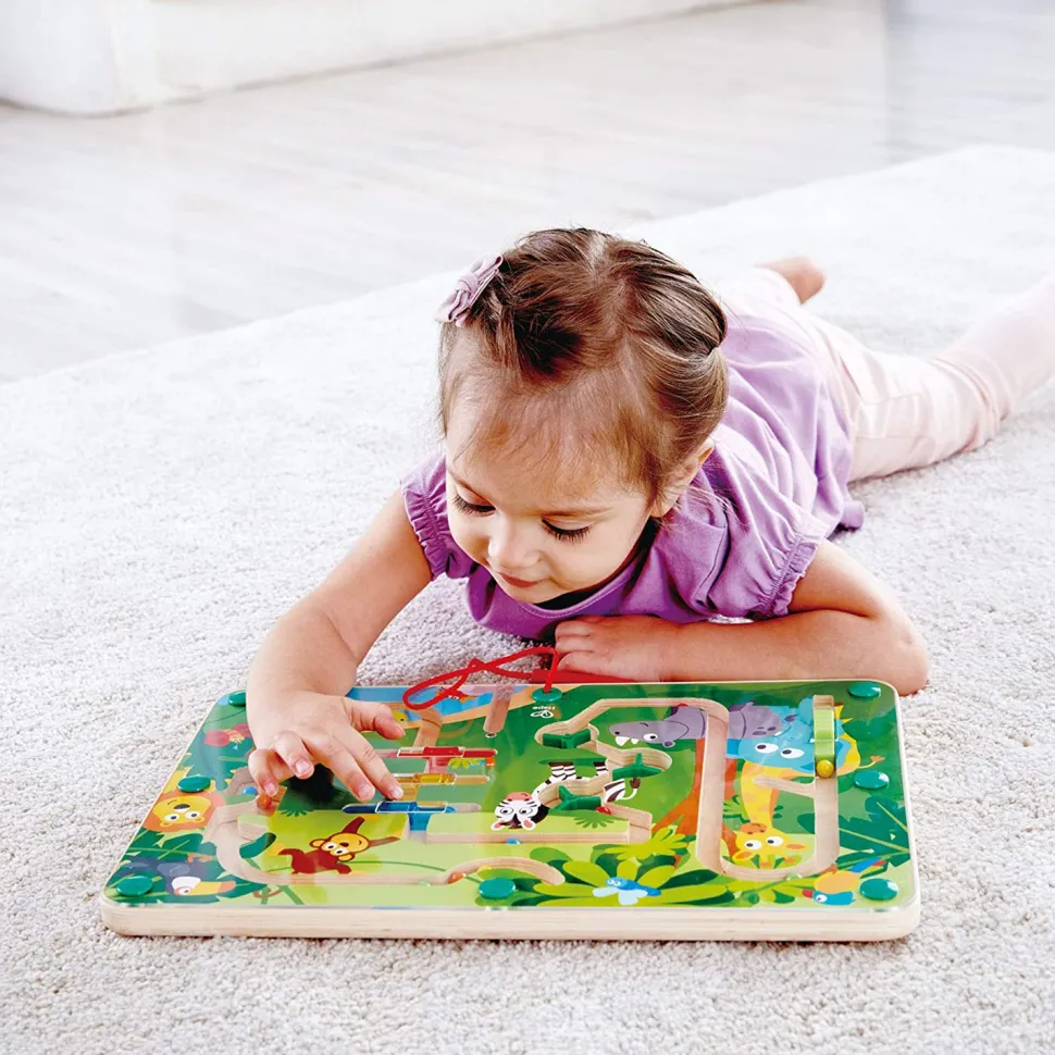 Labyrinthe magnétique en bois : Jungle - Hape