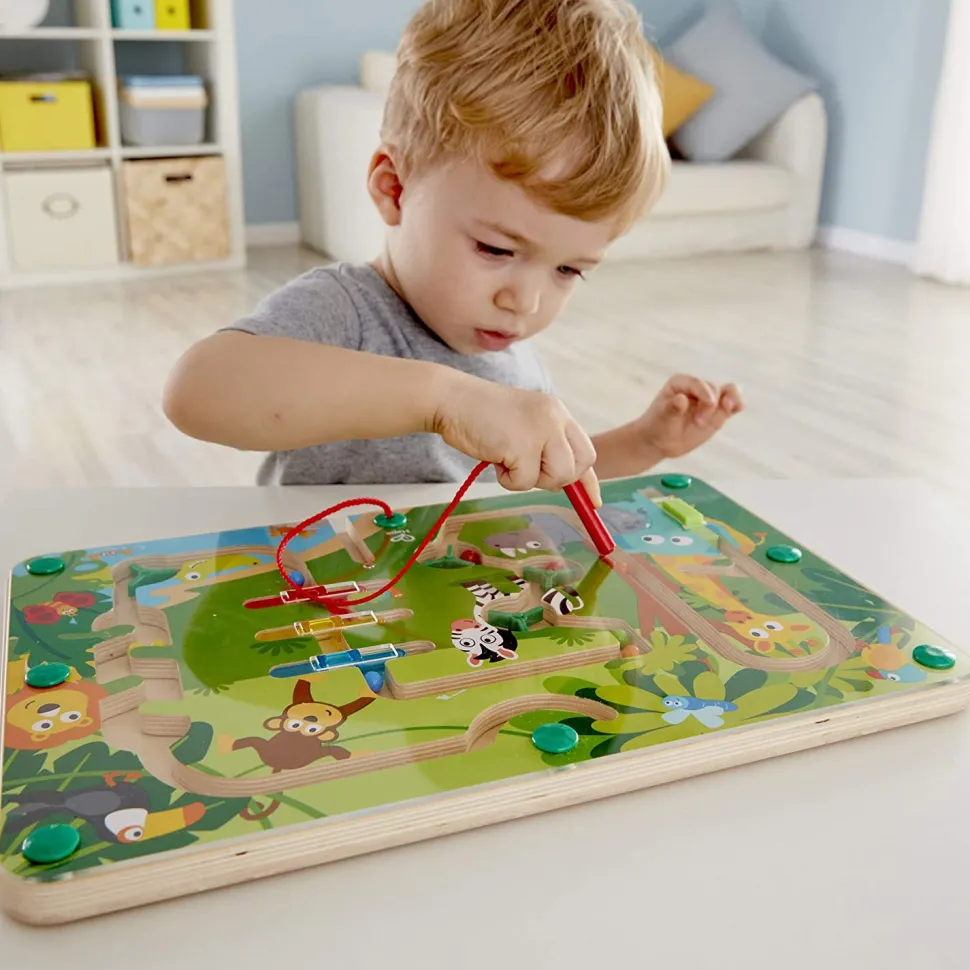 Labyrinthe magnétique en bois : Jungle - Hape