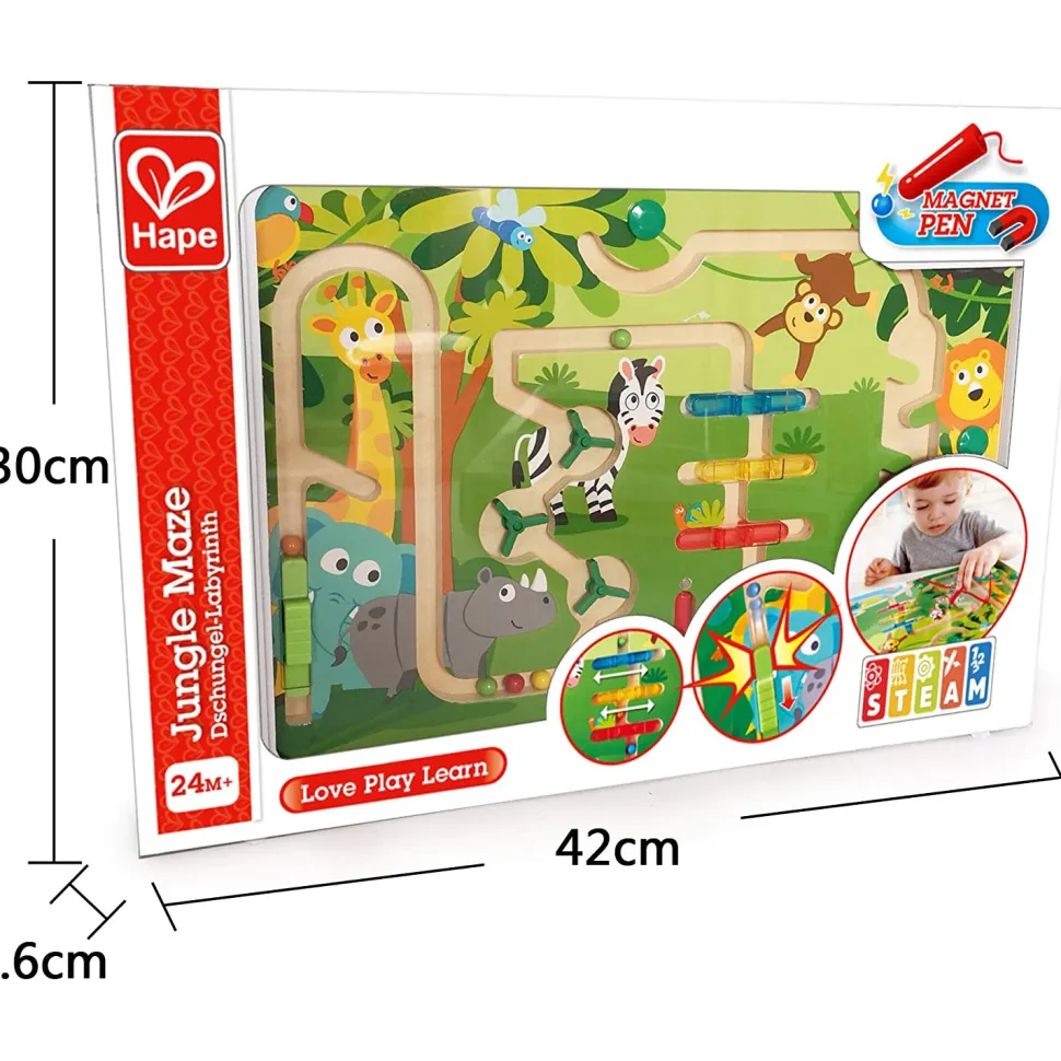 Labyrinthe magnétique en bois : Jungle - Hape