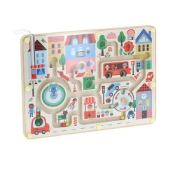 Labyrinthe magnétique en bois : Ma petite ville - Ingela P.Arrhenius - Vilac