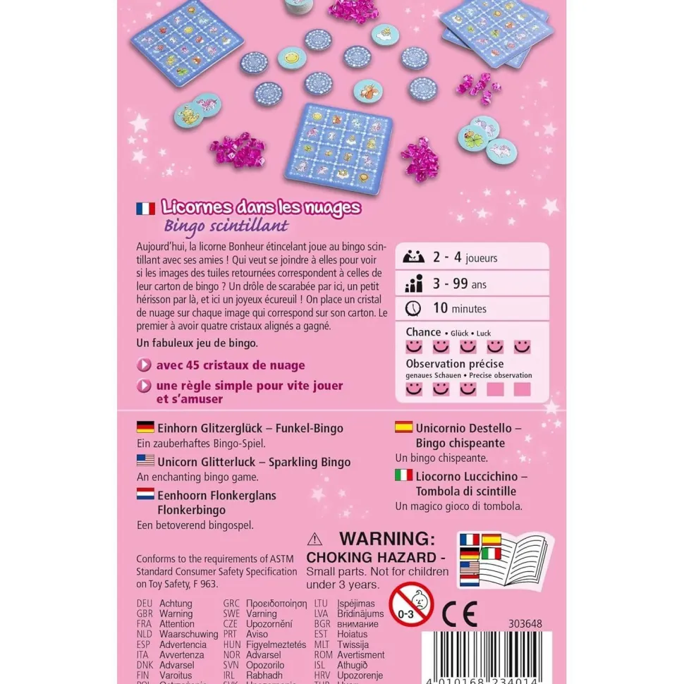 Les licornes dans les nuages - Bingo scintillant - Haba