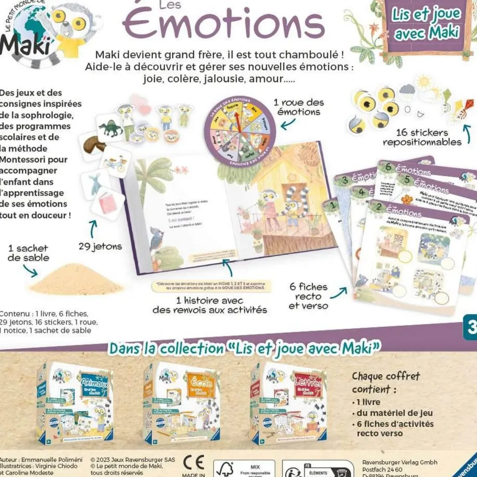 Lis et joue avec Maki - Les émotions : Maki devient grand frère - Ravensburger