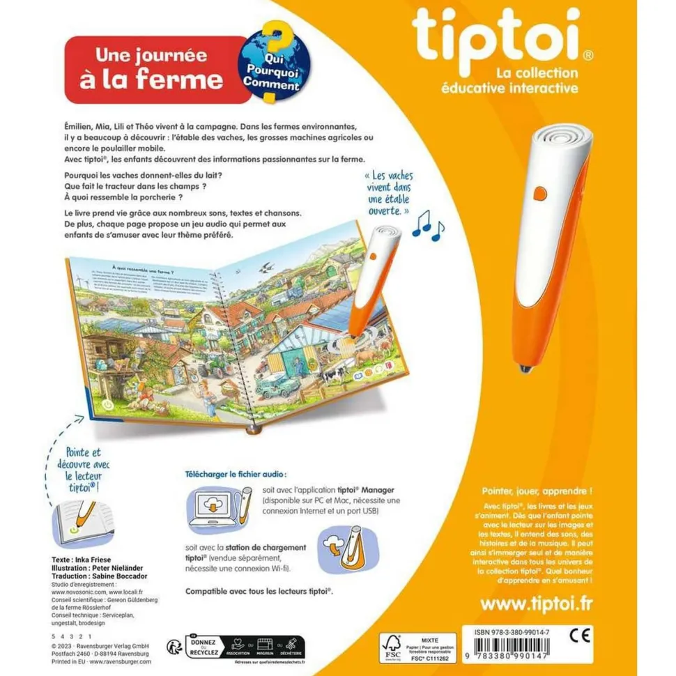 Livre Interactif Tiptoi - Une journée à la ferme - Ravensburger