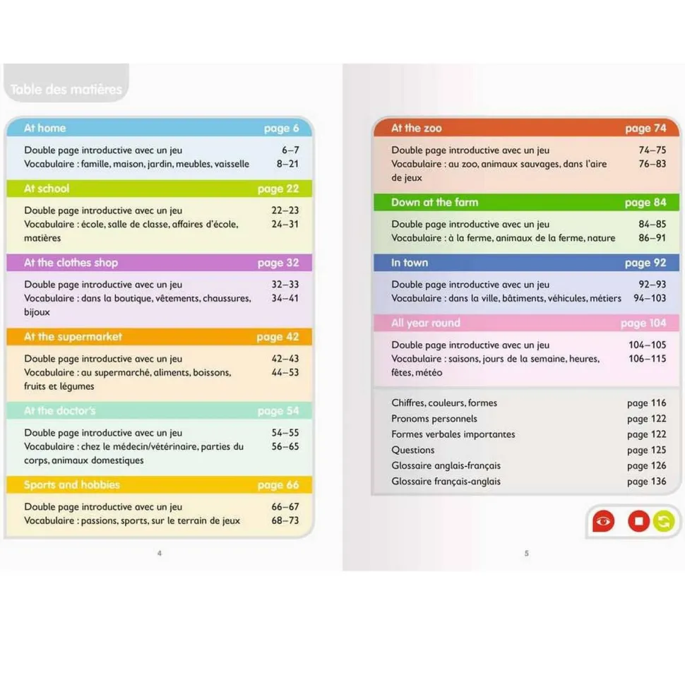 Livre Interactif Tiptoi - Mon premier livre de vocabulaire : anglais - Ravensburger