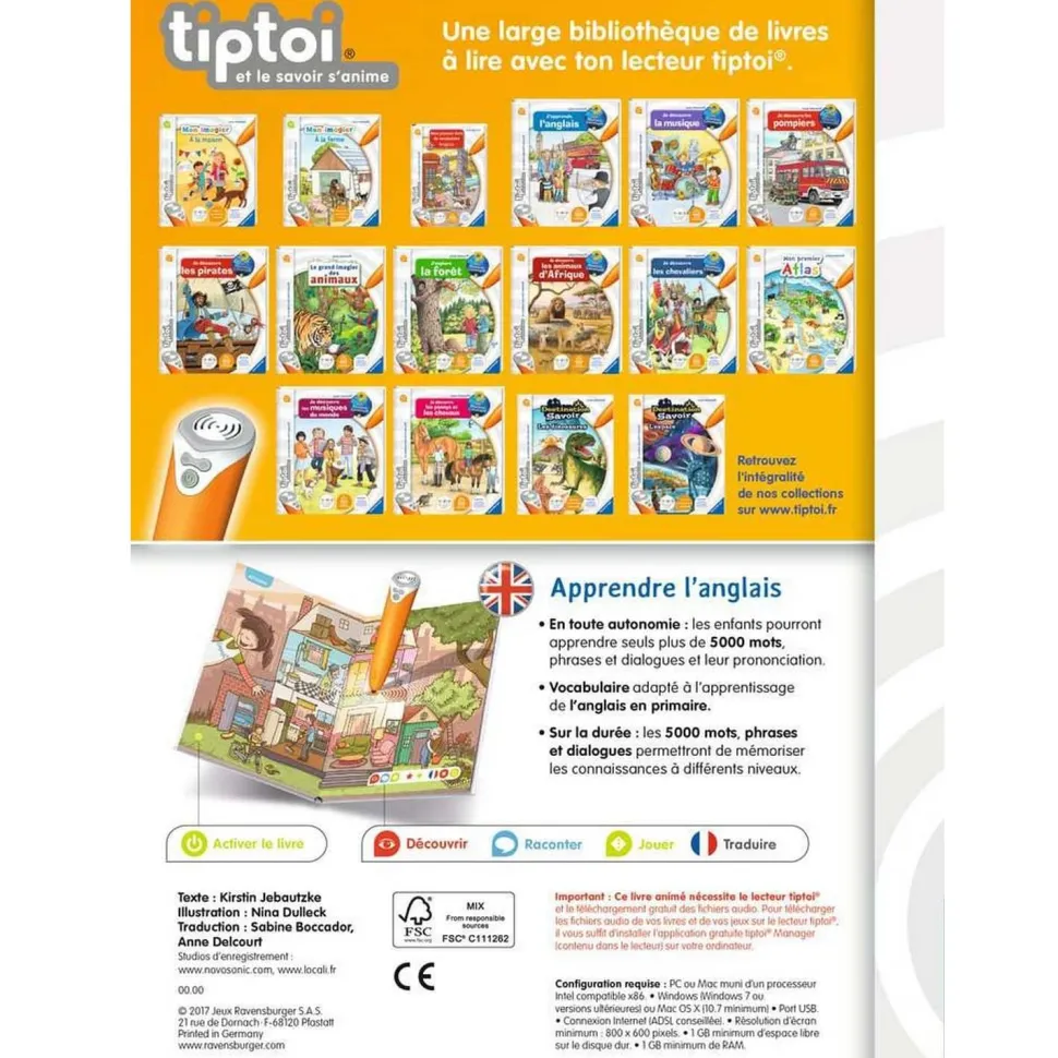 Livre Interactif Tiptoi - Mon premier livre de vocabulaire : anglais - Ravensburger
