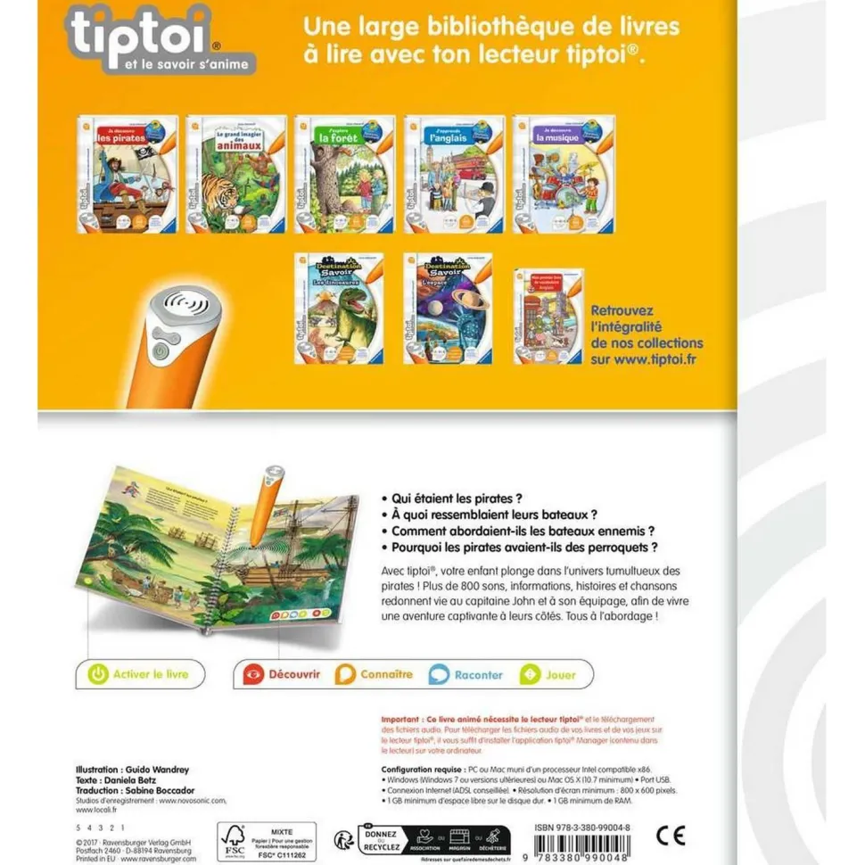 Livre électronique Tiptoi : Je découvre les pirates - Ravensburger