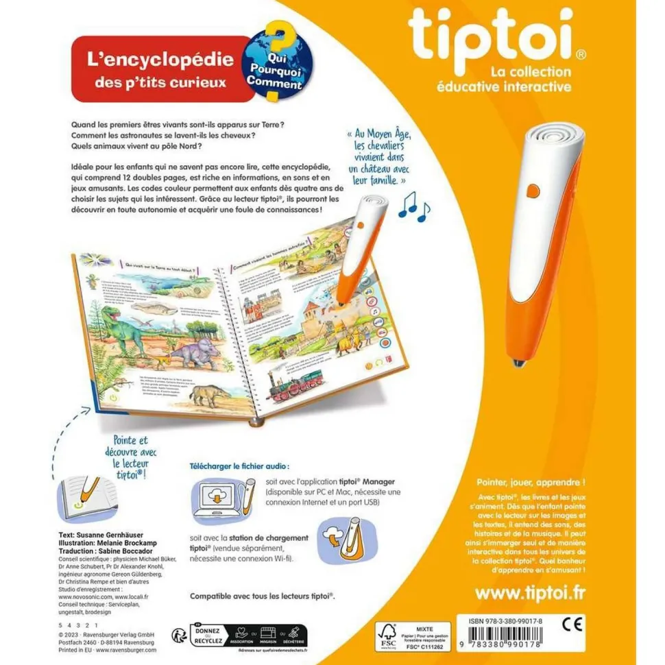 Livre Tiptoi : L'encyclopedie des p'tits curieux - Ravensburger