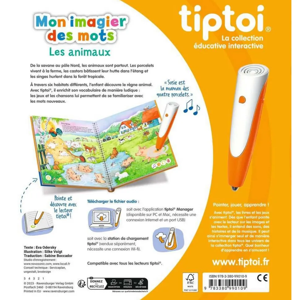Livre Tiptoi Mon imagier des mots : Les animaux - Ravensburger