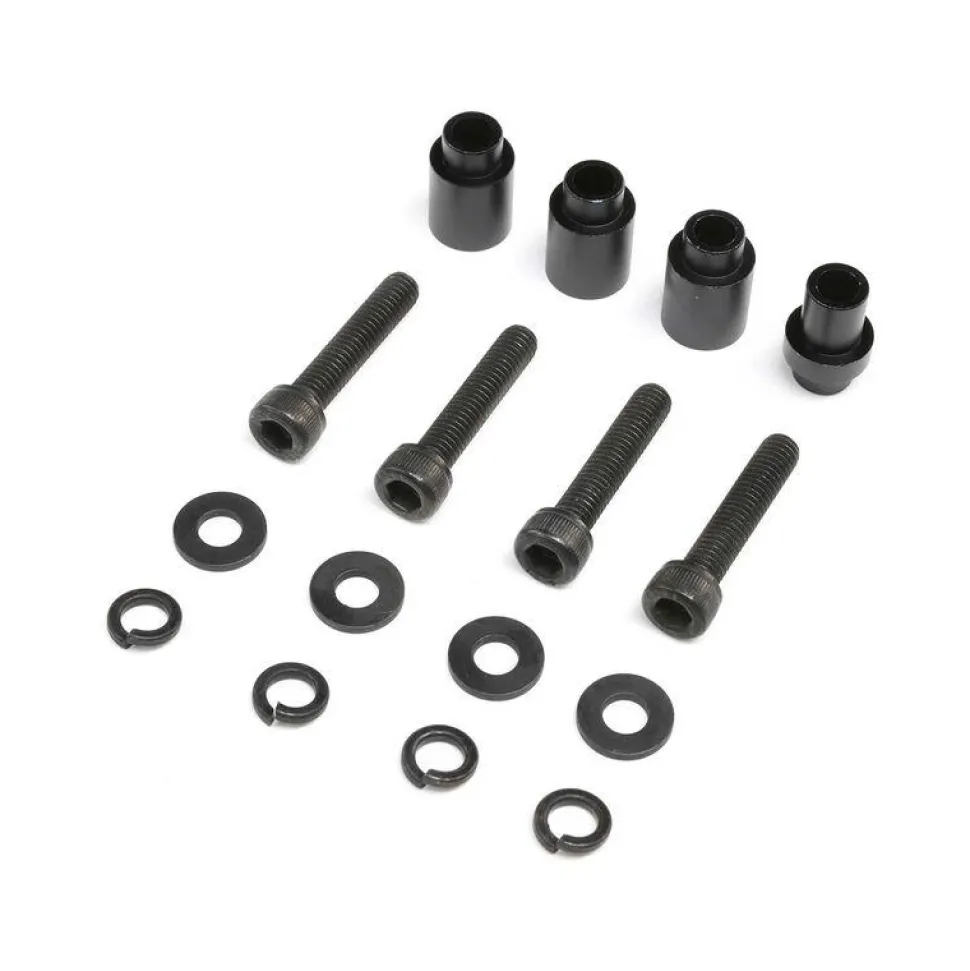 Losi - Engine Mount Spacers & ClutchMount,Al,Blk -DBXL 2.0 - Losi - TLR