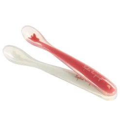 Lot de 2 cuillères douces silicone Sophie la girafe - Vulli