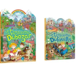 Lot de 2 livres Cherche et Trouve : Royaume Dubazar et Royaume Dufouillis - Editions Auzou