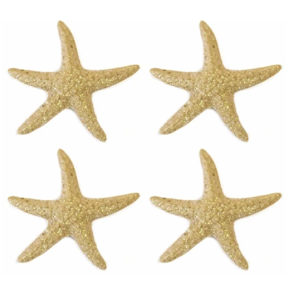 LOT de 4 étoiles de mer en résine 4,5cm - RueDeLaFete