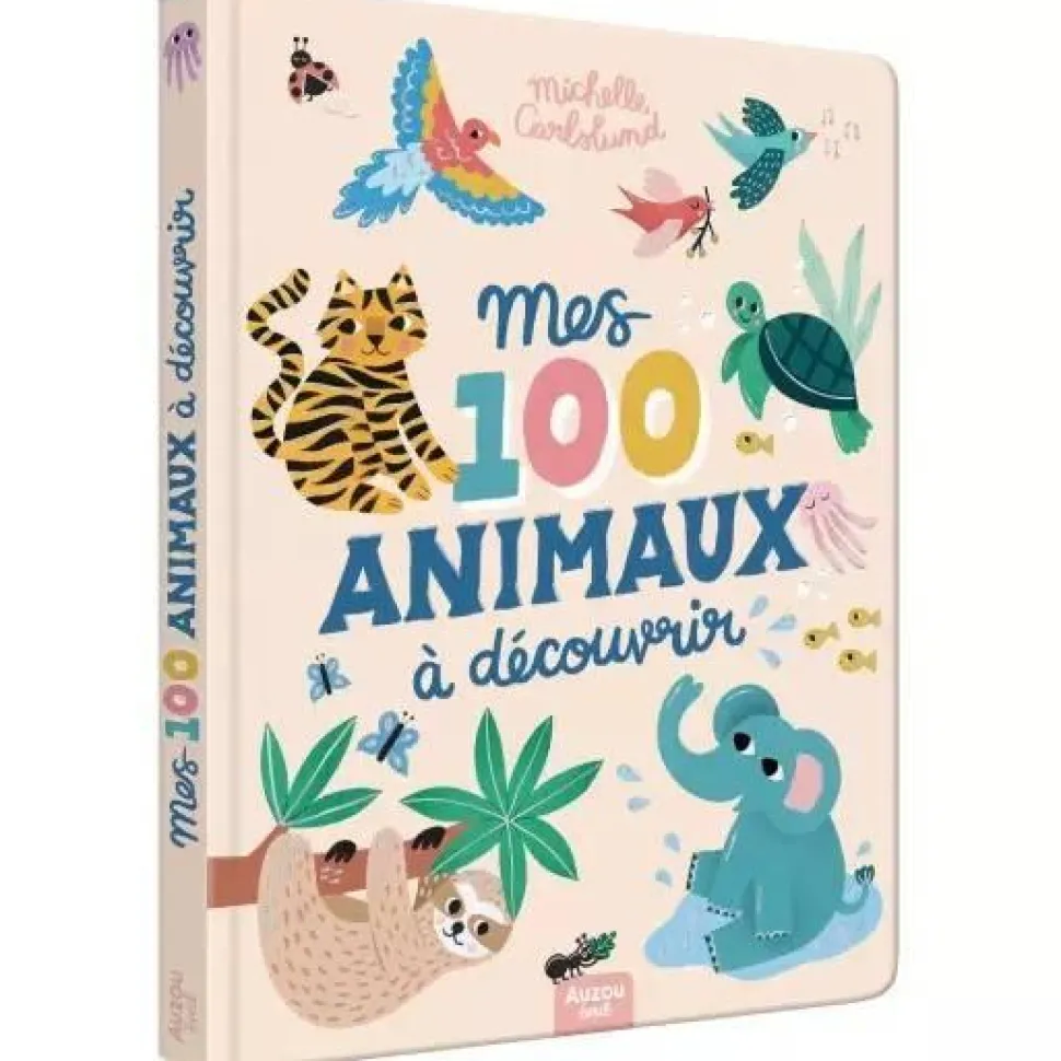 Lot de 2 livres : Mes 100 animaux à découvrir et mes premiers animaux à toucher - Editions Auzou