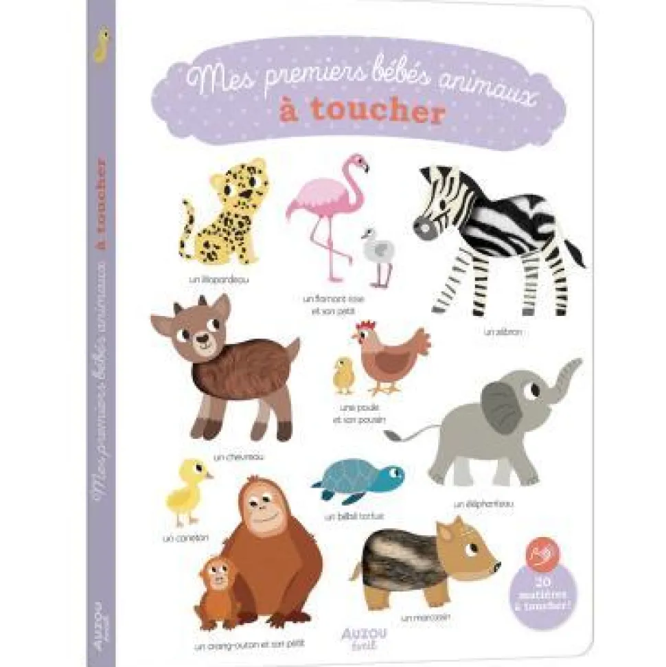 Lot de 2 livres : Mes 100 animaux à découvrir et mes premiers animaux à toucher - Editions Auzou