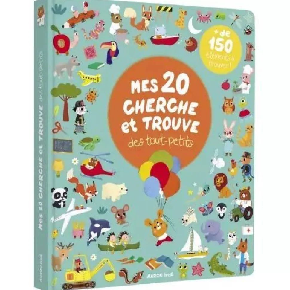 Lot de 2 livres : Mon livre sonore des animaux et mes 20 cherche et trouve des tout-petits - Editions Auzou