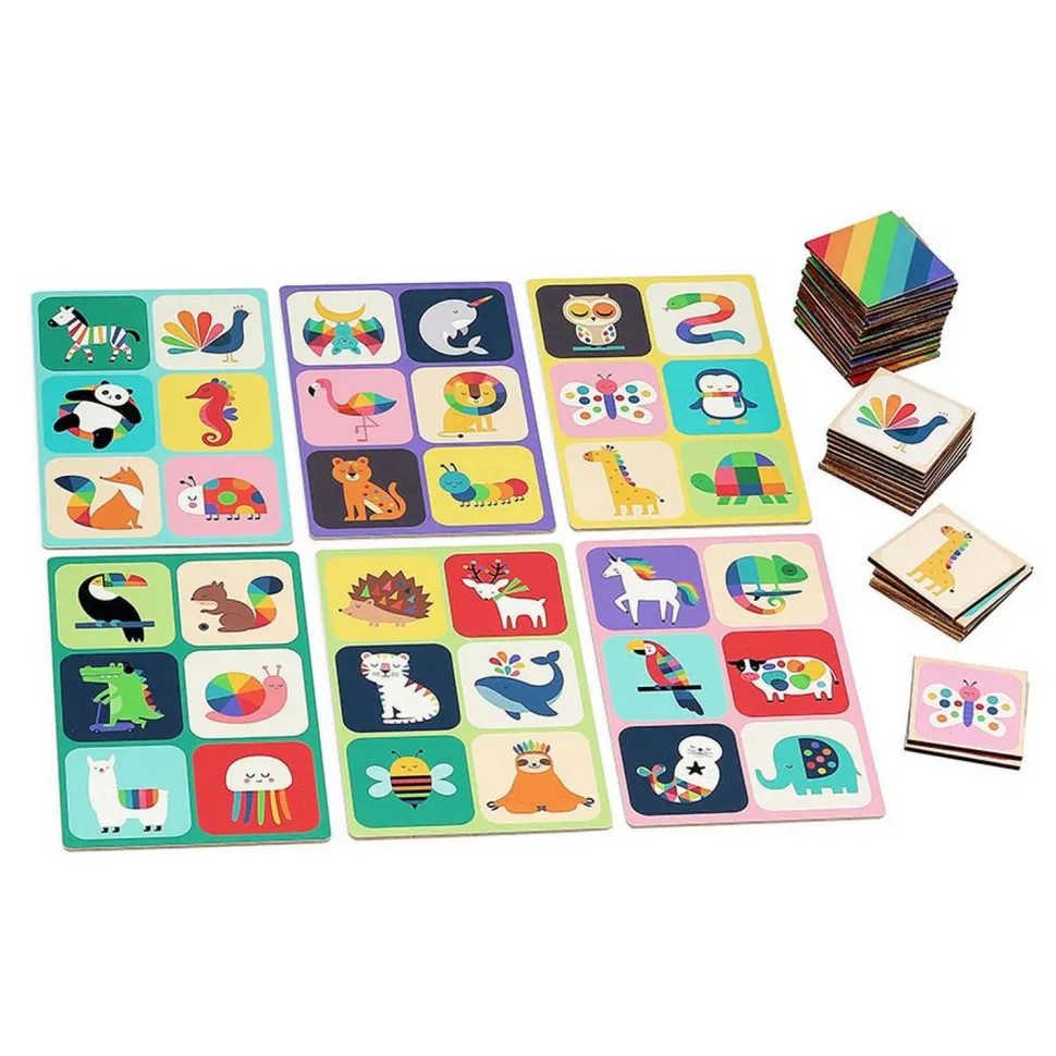 Loto en bois : Animaux arc-en-ciel - Andy Westface - Vilac