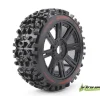 Louise RC - B-PIONEER - Pneus 1-8e Buggy - Soft - Jantes à batons Noirs - Hex 17mm - 1 Paire - Louise RC Tyres