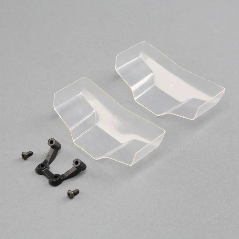 Low Front Wing, Clear, with Mount (2) - Losi - TLR