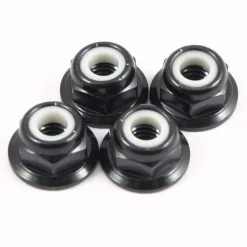 M4 Noir Flanged Locknuts - Fastrax