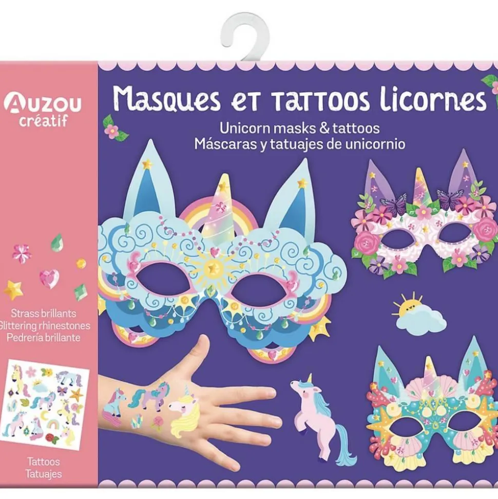 Ma pochette d'artiste : Masques et tattoos - Licornes - Editions Auzou