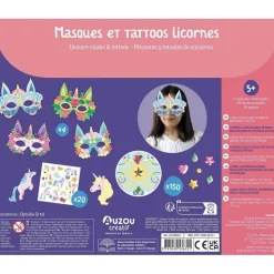 Ma pochette d'artiste : Masques et tattoos - Licornes - Editions Auzou