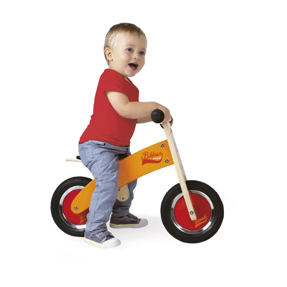 Ma première draisienne en bois Little Bikloon orange - Janod