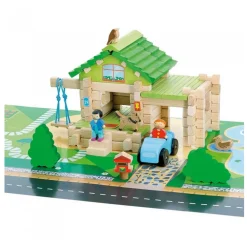 Ma première maison en bois avec voiture - JeuJura