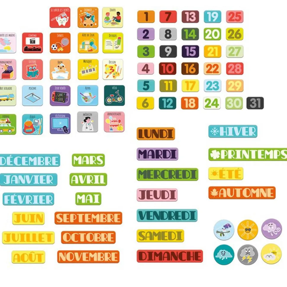 Magnet bois calendrier - JeuJura