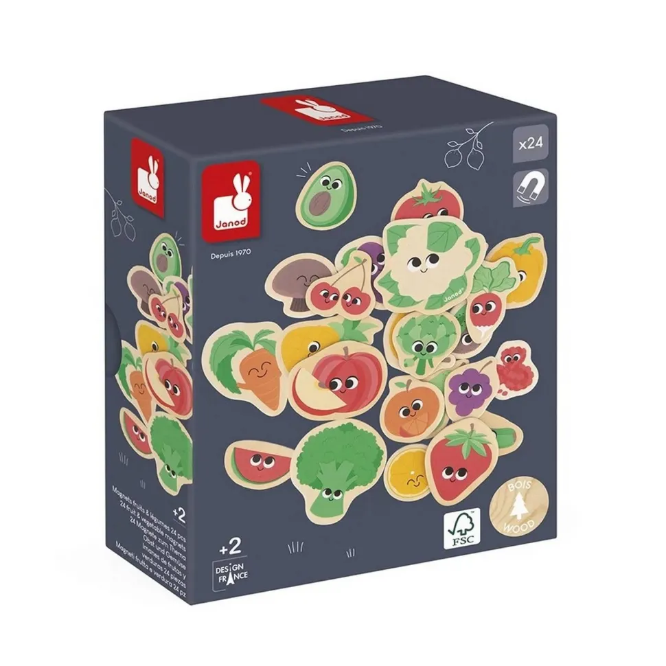 Magnets 24 pièces -Fruits et Légumes - Janod
