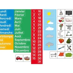 Magnets calendrier pour tableaux en bois - JeuJura