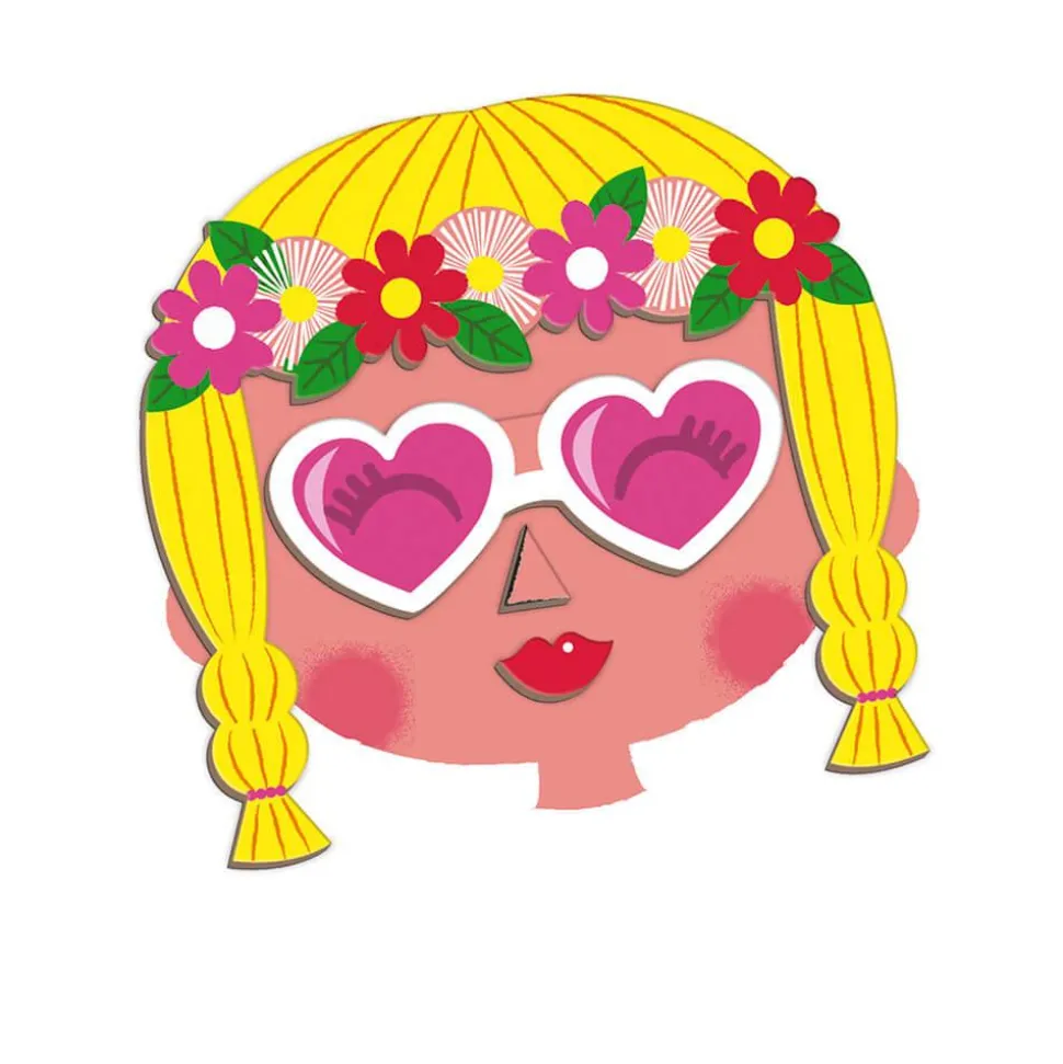 Magnéti'Book : Crazy Faces Fille - Janod