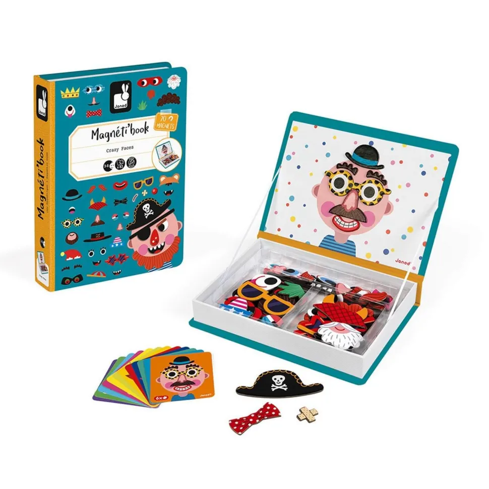 Magnéti'Book : Crazy Faces Garçon - Janod