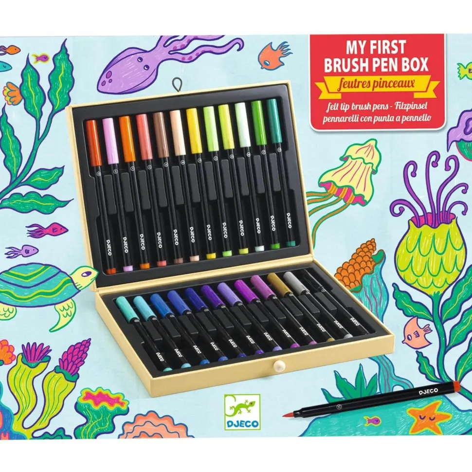 Mallette : Mes 1ers feutres pinceaux - Djeco