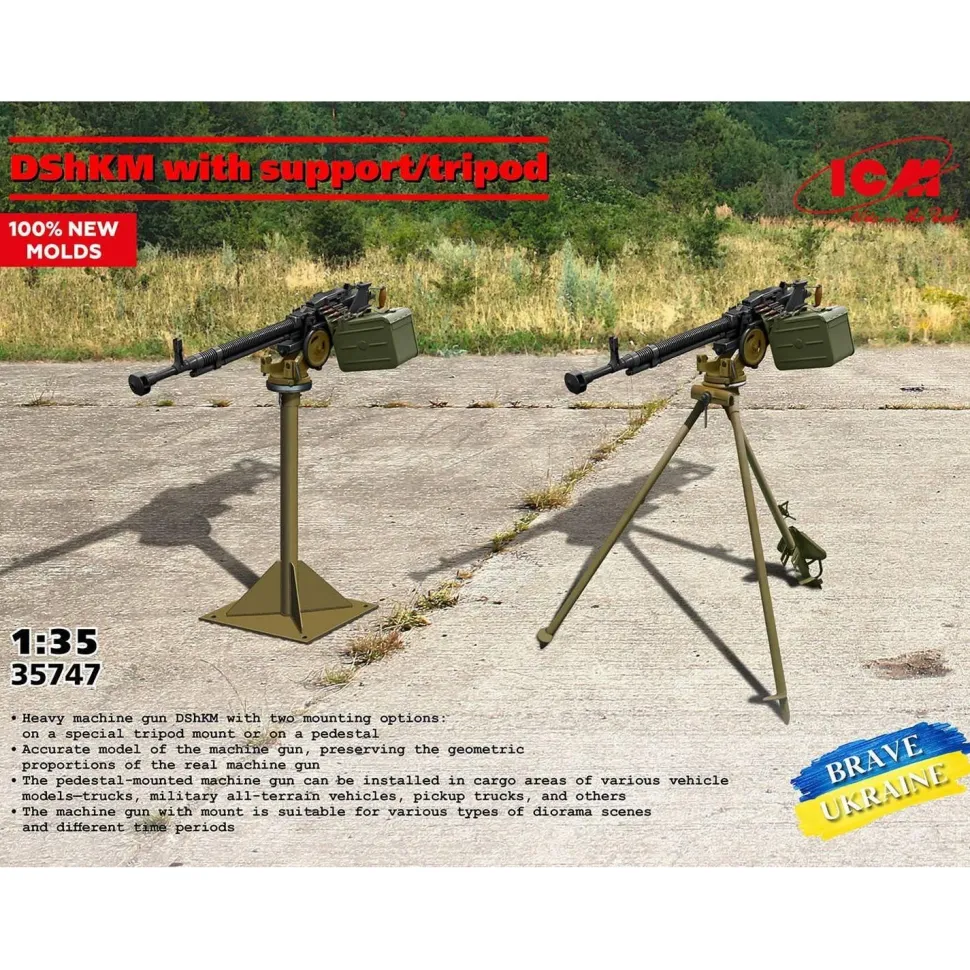 Maquette armée : DShKM avec support/trépied en 1:35 - ICM