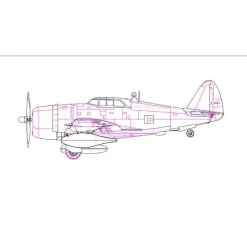 Maquette avion : avion de chasse américain Republic P-47 Thunderbolt - Hobby Boss