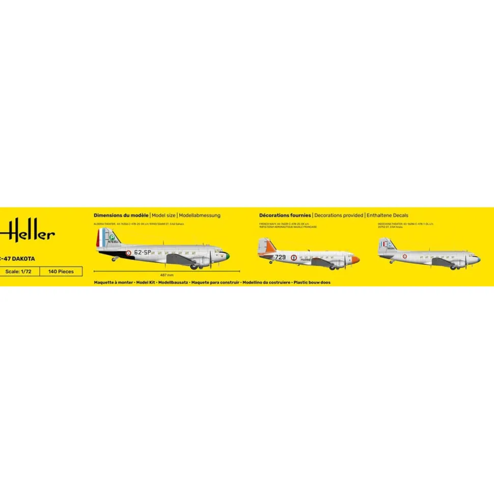 Maquette avion : C-47 DAKOTA - Heller