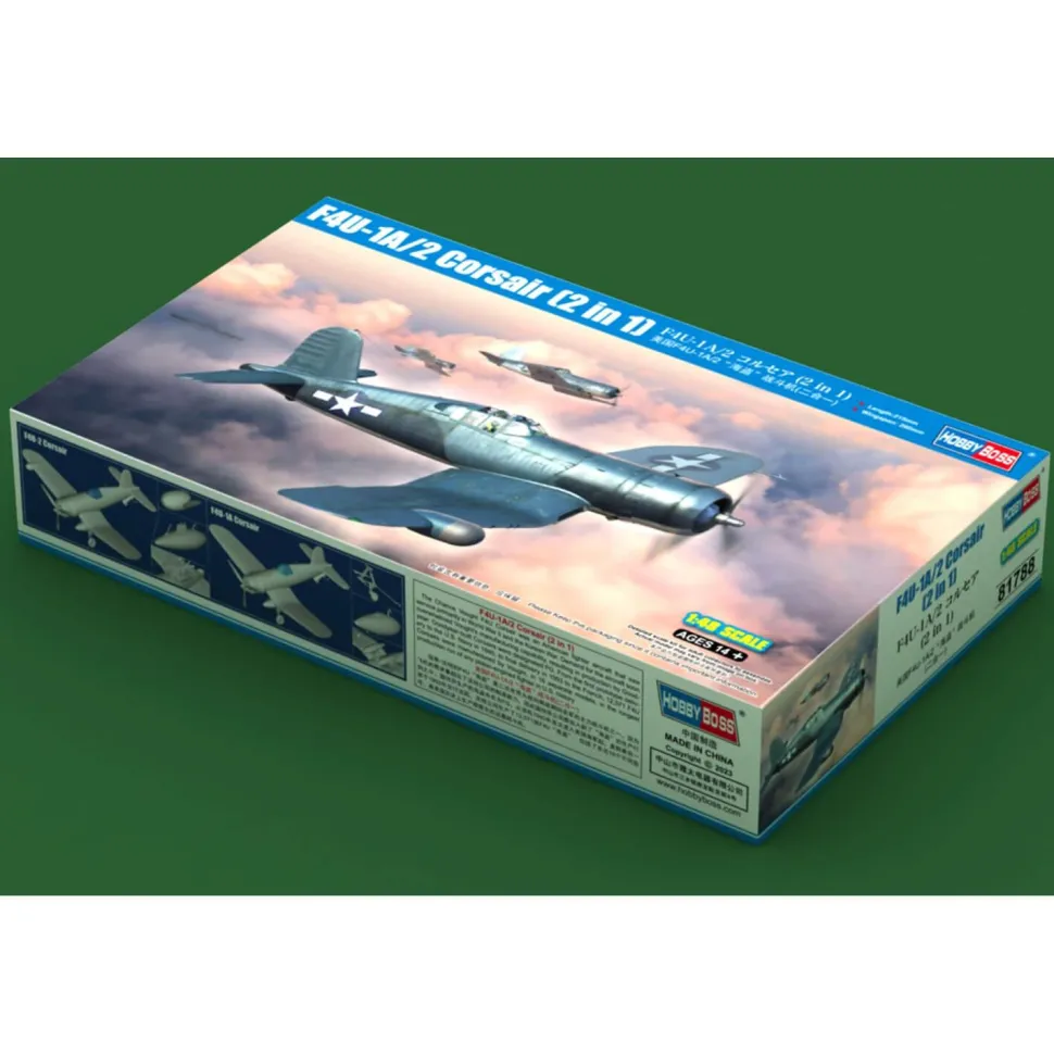 Maquette avion : F4U-1A/2 Corsair (2 en 1) - Hobby Boss