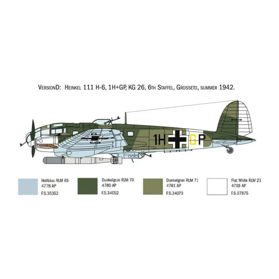 Maquette avion : Heinkel He111H Bataille d'Angleterre - Italeri