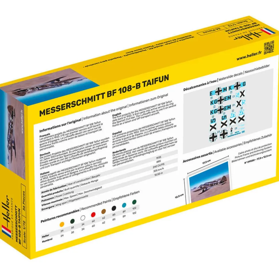 Maquette avion : Kit : Messerschmitt Bf 108 B Taifun - Heller