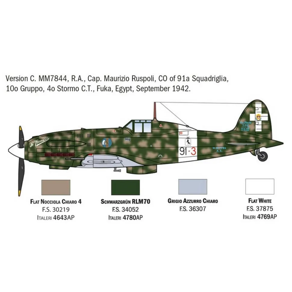Maquette avion : MC.202 Folgore Aces en 1:72 - Italeri