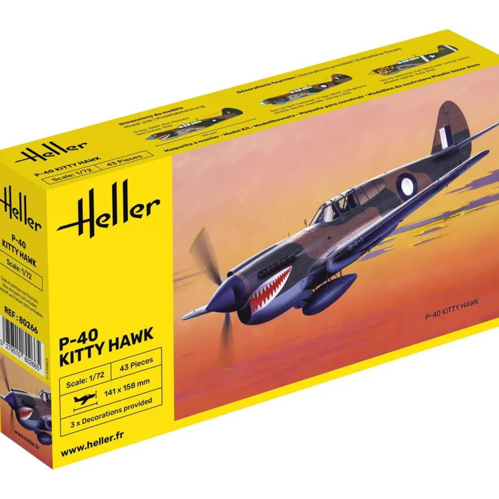 Maquette avion : P-40E KITTYHAWK - Heller
