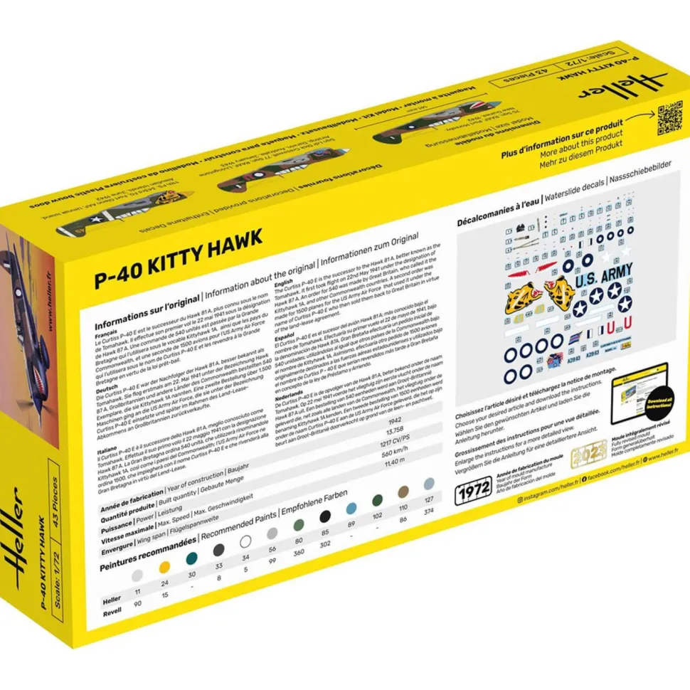Maquette avion : P-40E KITTYHAWK - Heller