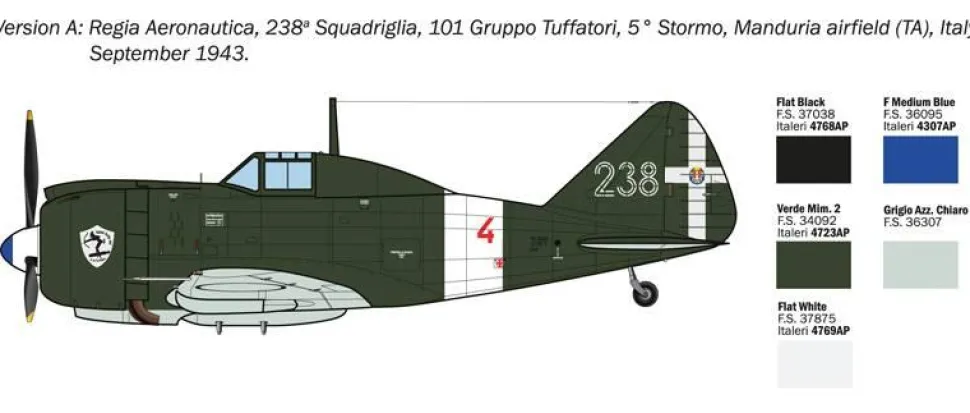 Maquette avion : Reggiane Re.2002 Ariete - Italeri