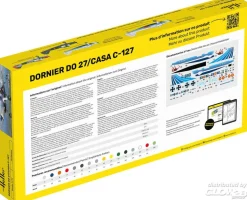 Maquette avion : Starter Kit : Dornier DO27/CASA C-127 - Heller