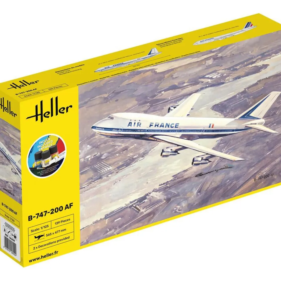 Maquette avion : Starter Kit : B-747 Af - Heller