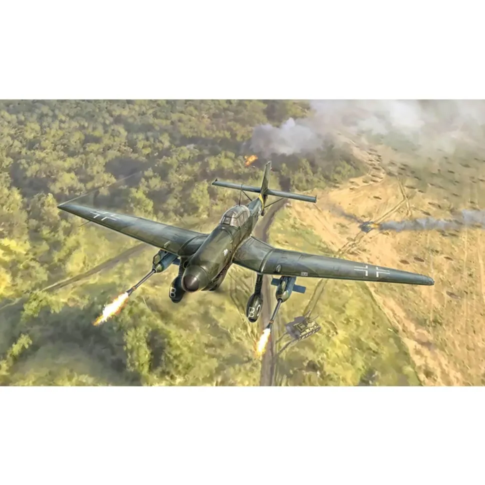 Maquette avion de guerre : JU 87G-1 Stuka Kanonenvogel - Italeri