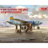 Maquette avion et figurines : A-26C-15 Invader avec pilotes et personnel au sol - ICM